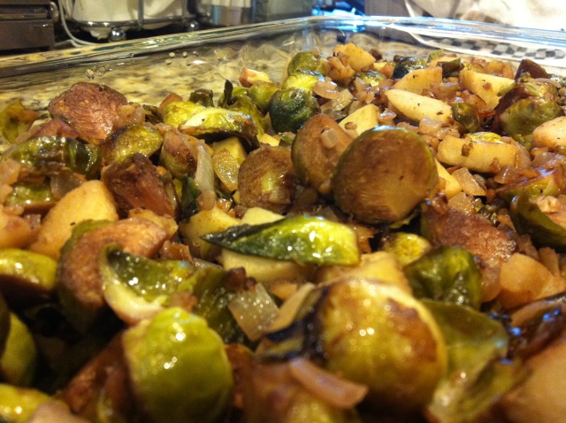 smoked olive oil holiday brussel sprouts